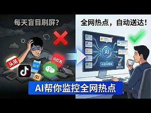 告别刷屏！AI自动监控全网热点+实时推送，自媒体人必备工具 ｜ Trendradar 保姆级教程