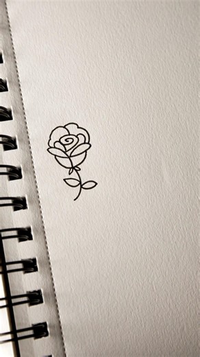 Simple Rose Pen Drawing That Actually Works 🖊️🌹 #tutorial #penart #shorts