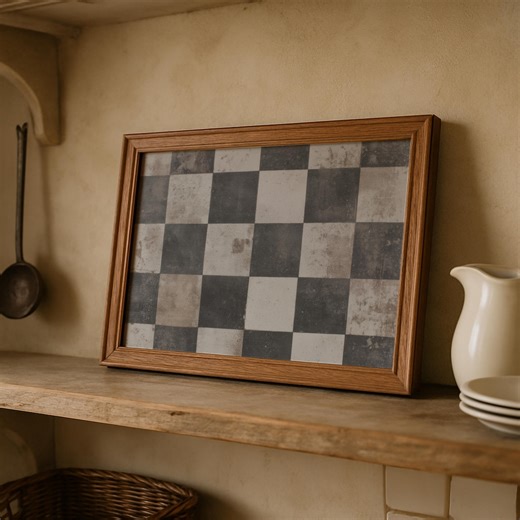 Vintage Checkerboard Print - Rustic Farmhouse Wall Art (digital Download) - Etsy