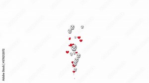 Broken heart animation slowly floats on a green screen. broken heart floats on chroma key background. Used at Valentine's Day festival.