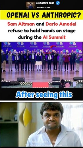 😱🔥@Sam Altman & Dario Amodei Refuse To Hold Hands?! 😳 AI Rivalry Goes Viral!