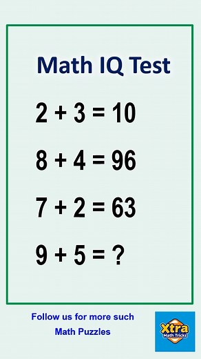 Can you solve it? Answer in the Comment box. IQ Test | Riddles | Solve the puzzle | Maths Reasoning | Math Puzzles | Math Tricks #mathtricks #mathstricks #iqtest #riddles #puzzles #mathpuzzle #puzzletime #reasoning #fbreels | Xtra Math Tricks