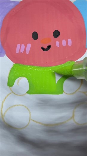 The marker painting work of my little daughter from kindergarten. Parent-child marker painting. #MarkerEnthusiast #ChildrensPainting #ZeroBaseMarker #MarkerArt #MarkerLearning