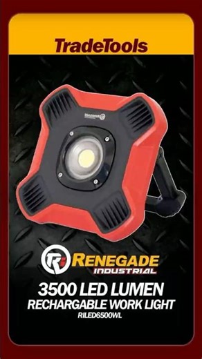 Renegade Industrial 3500 Lumen LED Rechargeable Adjustable Work Light - RILED3500WL