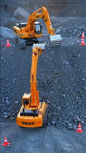 RC Excavator Power: Epic Digging & Crushing at Sunset! 🏗️