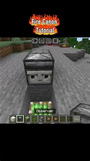 Fire Canon Tutorial 🔥 👌 #Minecraft #Phonks #Edits