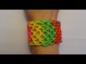 Bransoletka z gumek Loom Bands / Dragon Scale - smocza łuska / Rainbow Loom / Bracelet