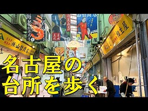 Walking at Yanagibashi Central Market , Nagoya JAPAN.