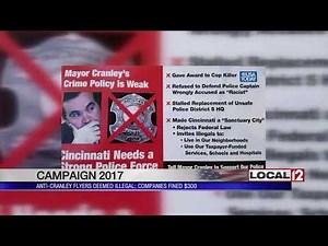 Printing company fined for illegal fliers accusing Cranley of racist policies