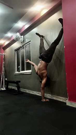 single hand hold . #singlehanded #handstandworkout