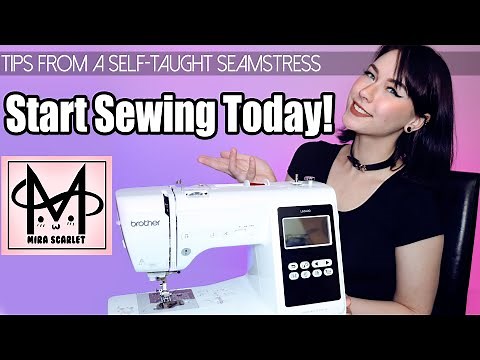 How to Thread a Sewing Machine and Sew your First Stitches!
