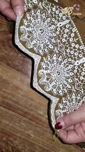 Cutwork Daman Design Stitching Tutorial
