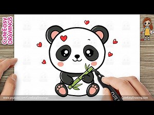 How to Draw a Cute Panda | Easy Step by Step - Videos For Kids