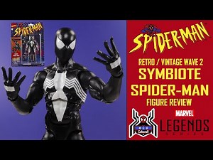 Marvel Legends Retro SYMBIOTE SPIDERMAN Vintage Black Costume Spider-Man Wave 2 Figure Review