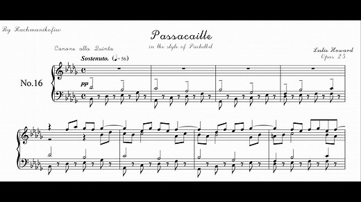 【扒谱】【五度卡农】帕赫貝爾風格 帕薩卡利亞 Passacaille in the style of PACHELBEL