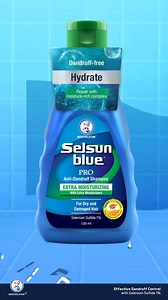 146K views · 24 reactions | Crush two hair issues at the same time when you shampoo regularly with Selsun Blue Pro Extra Moisturizing. It’s got Selenium Sulfide 1% to control white flakes and Moisture-Rich Complex to restore smoothness the strands may have lost due to hair treatments. Get it via Watsons, Mercury Drug, Lazada, Shopee, or Zalora for #HeadOverHeelsConfidence | Selsun Blue Philippines | Facebook