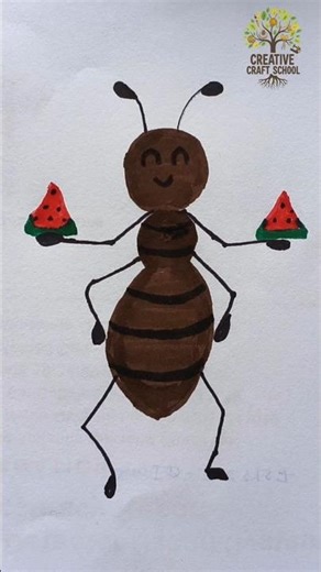 Easy Ant Drawing for Beginners 🐜 | Step by Step Art #art #shorts