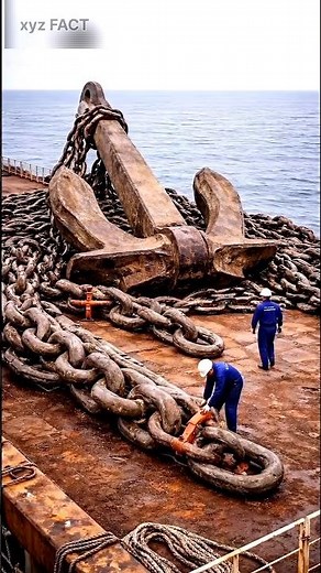 How Does a Ship Pull Up Its Massive Anchor? ⚓😱 #shorts #facts #ship #anchor