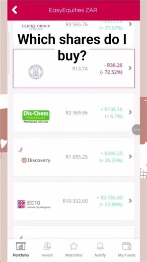 Deciding which shares to buy...#finance #easyequities #investing