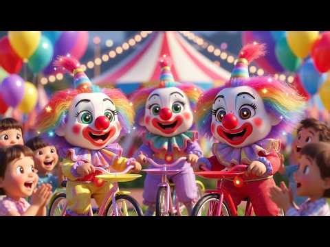 Seven Little Funny Clowns Laugh Laugh Laugh Song | Fun Counting Nursery Rhymes & Baby Songs for Kids