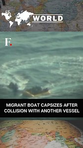 1.3K views · 14 reactions | #FReels: A migrant #boat capsized after collision with another #vessel in the #MediterraneanSea. #Libyan coast guard vessel rammed into a boat carrying about 50 migrants. Several migrants on board got thrown into the sea. #Libya is becoming a dominant transit point for migrants who have been trying to enter Europe for a better life. | Firstpost | Facebook