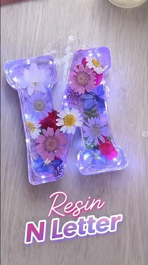 How to Make a Glowing Resin Letter 🌸💡