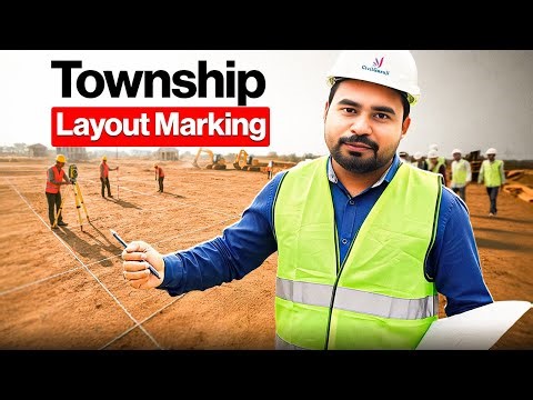 How to Do Township Layout Marking on Site | Site Practical for Civil Engineers