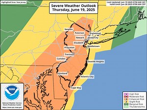 Strong thunderstorms, isolated tornadoes, intense heat all threats in N.J. today