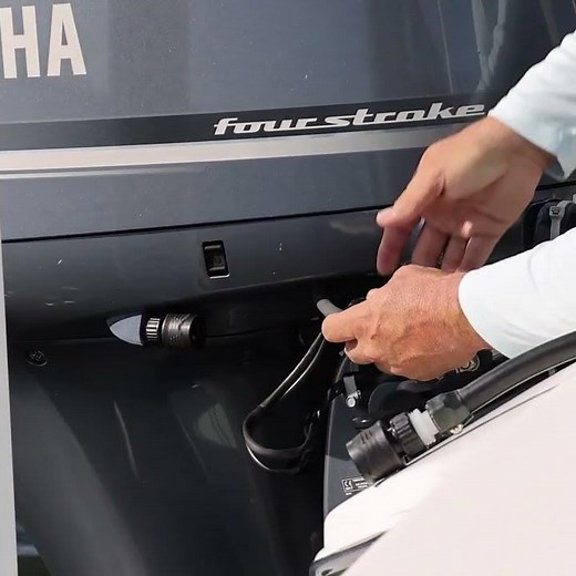Connecting your hose to Flush Port Quick Connect for Yamaha outboards