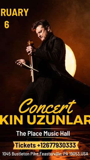 🔥 Philadelphia, are you ready? 🔥 🎻 Live Concert — Ekin Uzunlar 📅 February 6 📍 The Place Music Hall 📍 1045 Bustleton Pike, Feasterville, PA 19053 🎟 Tickets: 1 (267) 793-0333 ⚠️ Limited seats — reserve early! | Place Rest
