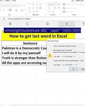 How to Get the LAST Word from Any Text in Excel | XL ki Dunia