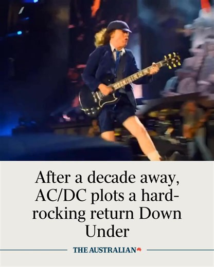 368K views · 856 reactions | The nation’s greatest musical export will in November return to Australia for its first tour in a decade, as AC/DC on Monday will announce five stadium-sized shows across the country. Details: https://bit.ly/3Ga6gmS | The Australian | Facebook