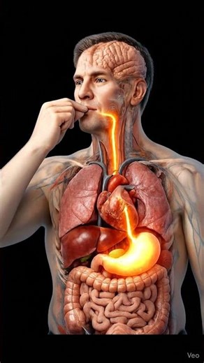 What happens while eating a almond inside your body? #humanbody #anatomy #3danimation #science