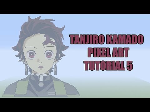 Minecraft Tanjiro Kamado Pixel Art Tutorial Part 5 (Demon Slayer /Kimetsu no Yaiba)