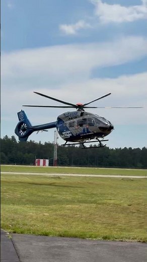 Boston MedFlight Airbus H145D3 (N246NE) Landing at Plymouth Airport | Incredible Medical Helicopter
