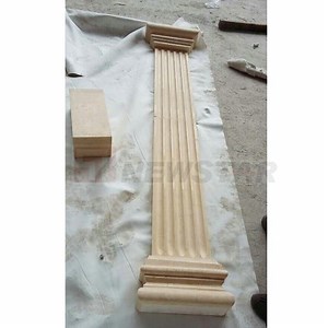 [Hot Item] Custom Design Marble Natural Stone Gate Pillar Square House Columns