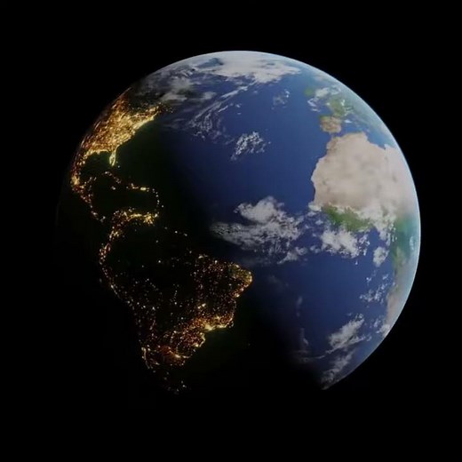 EARTH - 3D Animation for hologram / hélice holographique