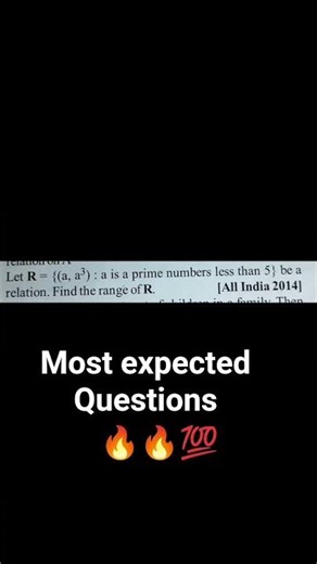Relation and Functions Class 12th Maths, Very Important Questions💯💯#study#explore#shorts