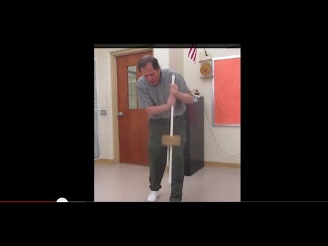 Newton's stick---- inertia apple/// Homemade Science with Bruce Yeany