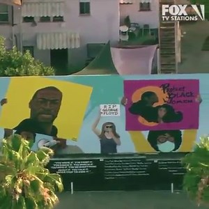 54K views · 1K reactions | BLM MURAL UNVEILED: The Laugh Factory Hollywood unveiled a 148-foot-long mural Tuesday as a tribute to Black Lives Matter. "This mural is an important avenue for Black artists to present societal challenges in a public and impactful way through the lens of their experiences," The Laugh Factory owner Jamie Masada said about the painting believed to be the largest in the nation created in tribute to BLM. MORE: https://bit.ly/2BMFr79 | FOX 11 Los Angeles | Facebook