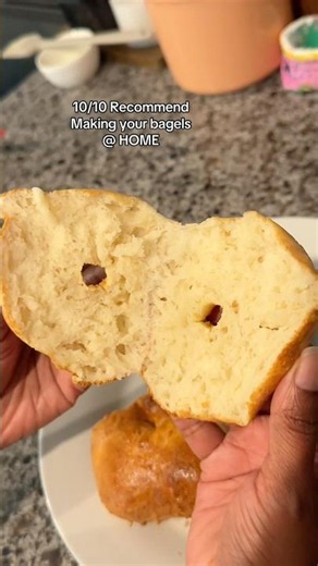 High protein, homemade air fryer bagels #food #highprotein #easyrecipe