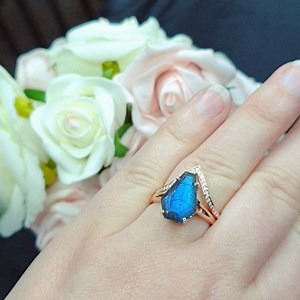 3.7K views · 76 reactions | 5ct Labradorite and rose gold  'Autumn'...