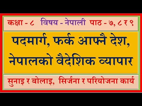 Nepali Class 8 -Sunai Path, Srijana Pariyojana Karya /Lesson 7,8,9 /PLR Education