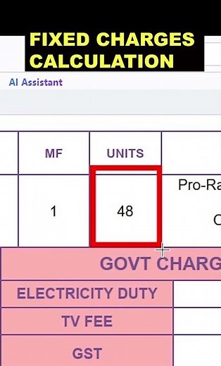 949. Fixed Charges Calculation Example|Fixed Charges in Electricity Bill|Utility Bills