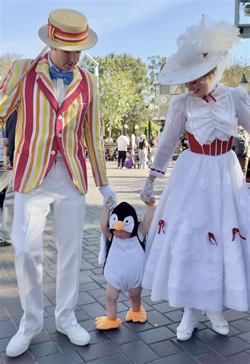 Baby Penguin's First Waddles with Mary Poppins at Disneyland