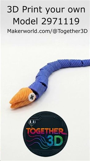 3D printed Snake plushie from Meccha Chameleon (Hotel Penguin)