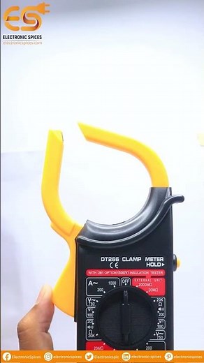 DT266 Digital clamp multimeter for measuring AC and DC voltage, AC current and resistance with LCD d
