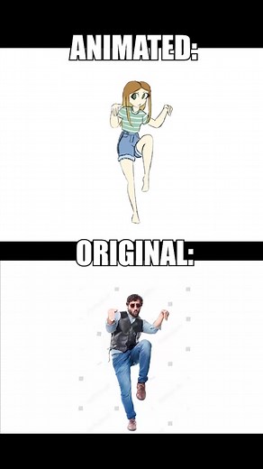 Comparing my art! Stock image dance created by BugOlively on Twitter #animation #dance #stockimages