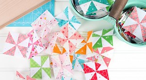 How to use up your fabric scraps: Patchwork Pinwheels
