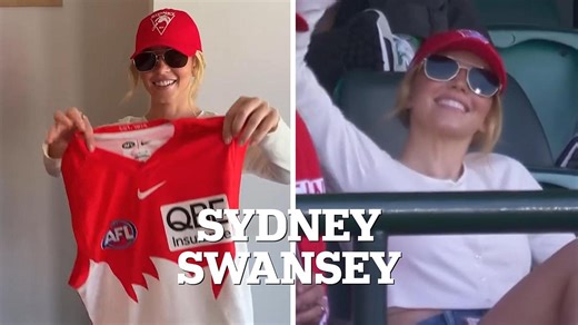 Video: Sydney Sweeney attends Sydney Swans match | Daily Mail Online